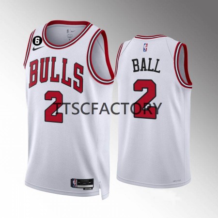 Maillot Basket Chicago Bulls ZLonzo Ball 2 Nike 2022-23 Association Edition Blanc Swingman - Homme